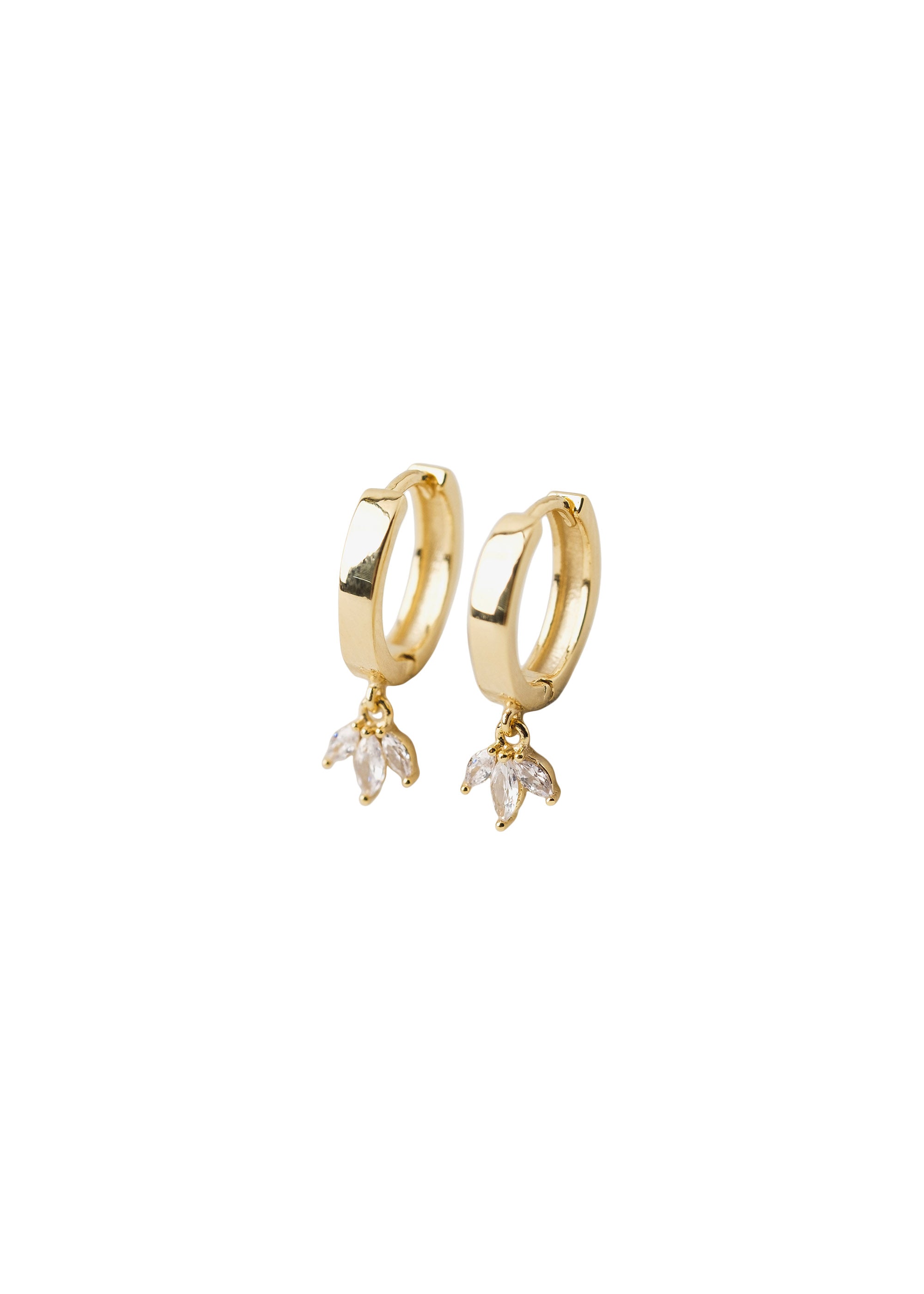Lover's Tempo  |  Tiara Drop Hoop Earrings, Clear